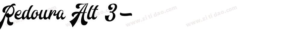 Redoura Alt 3字体转换
